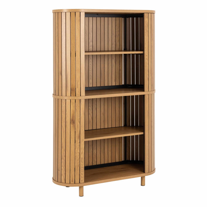 Colima Bookcase in Oak - TidySpaces