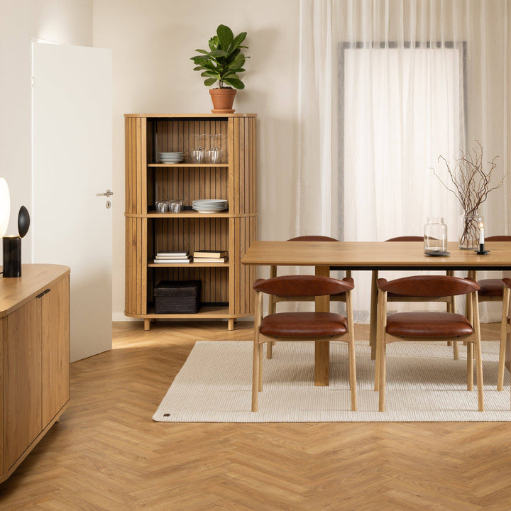 Colima Bookcase in Oak - TidySpaces