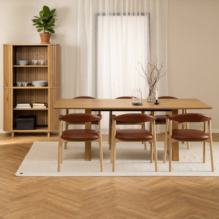 Colima Dining Table in Oak - TidySpaces