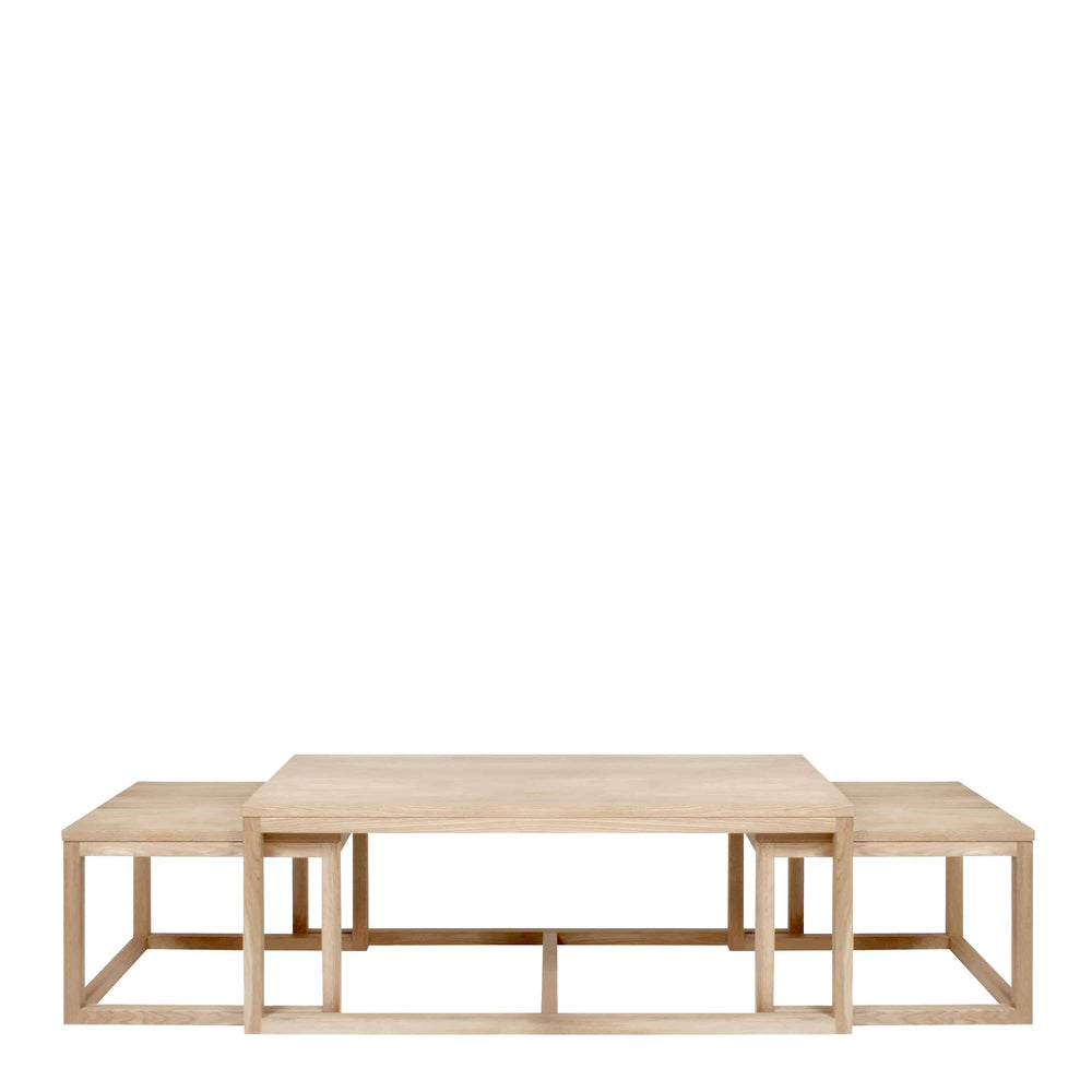 Cornus Coffee Table in Oak Set of 3 - TidySpaces