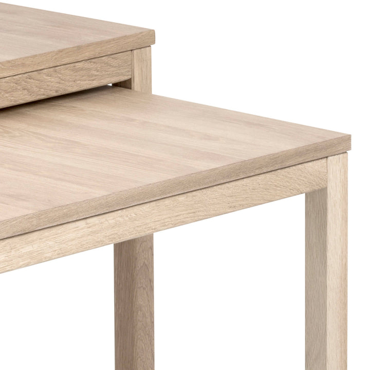 Cornus Coffee Table in White Oak Set of 2 - TidySpaces