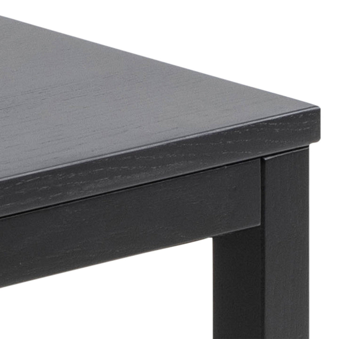 Cornus Square/Coffee Table Set in Matt Black - TidySpaces