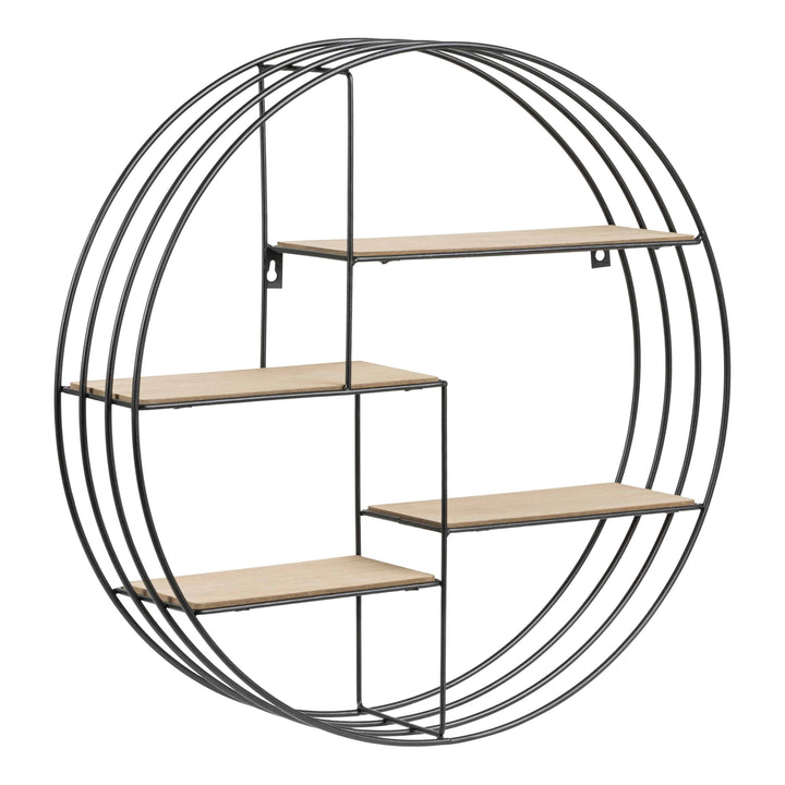 Darkenberg Round Metal Wall Shelf - TidySpaces