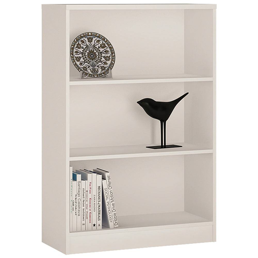 4 You Medium Wide Bookcase in Pearl White - TidySpaces