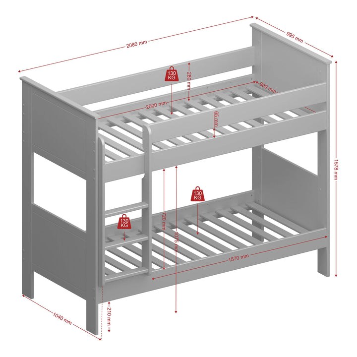 Alba Bunk Bed White - TidySpaces