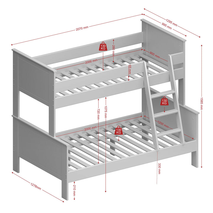 Alba Family Bunk White - TidySpaces