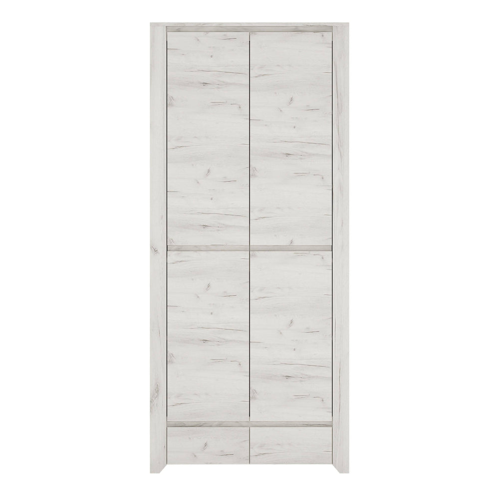 Angel 2 Door 2 Drawer Fitted Wardrobe in White Craft Oak - TidySpaces