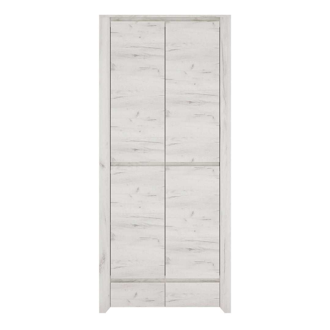 Angel 2 Door 2 Drawer Fitted Wardrobe in White Craft Oak - TidySpaces