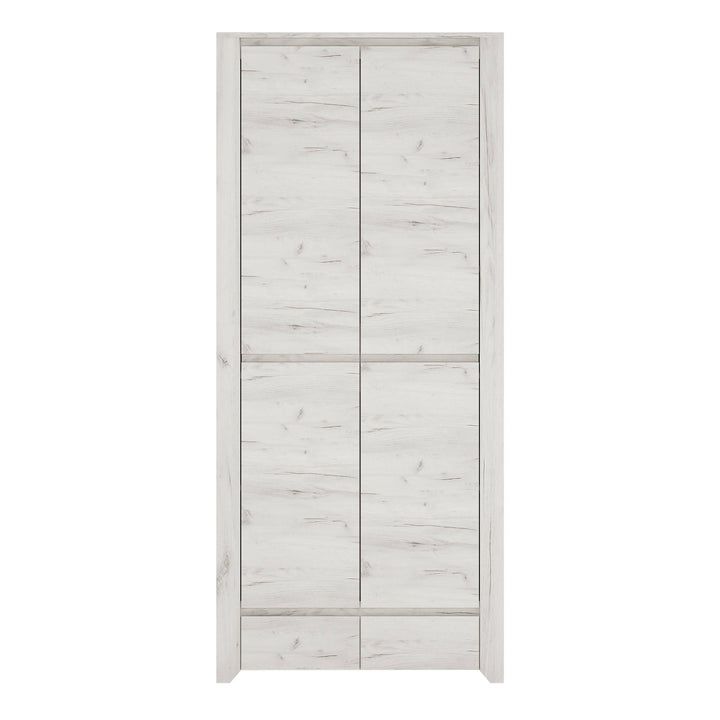 Angel 2 Door 2 Drawer Fitted Wardrobe in White Craft Oak - TidySpaces