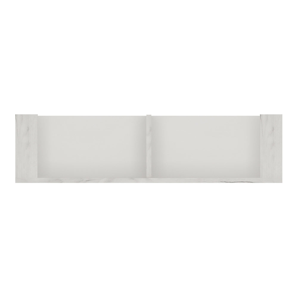 Angel 84cm Wall Shelf in White Craft Oak - TidySpaces