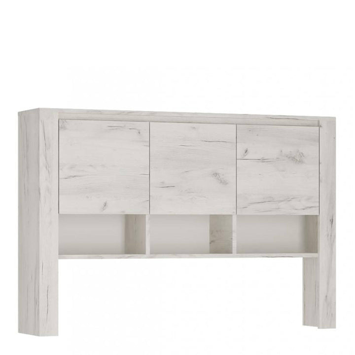 Angel Top Unit for Desk in White Craft Oak - TidySpaces