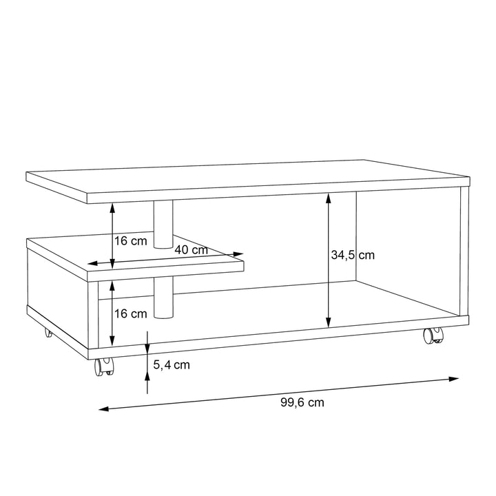 Bailey Coffee Table in Antique Oak - TidySpaces