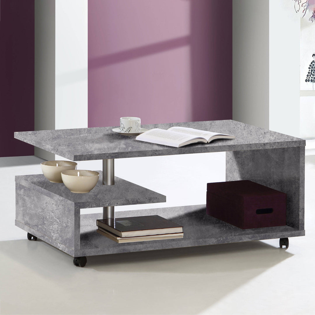 Bailey Coffee Table in Concrete Grey - TidySpaces