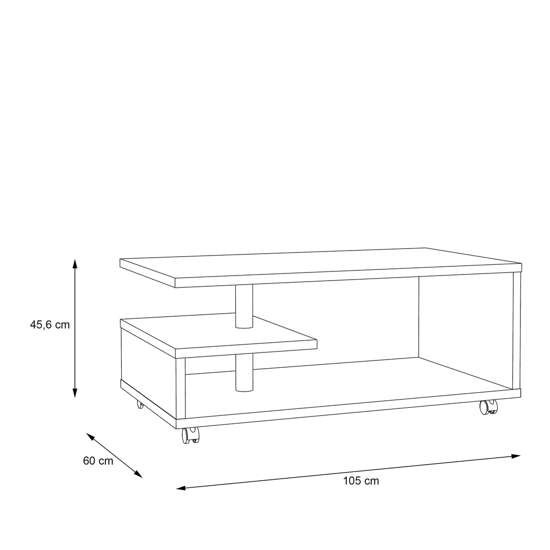 Bailey Coffee Table in Concrete Grey - TidySpaces