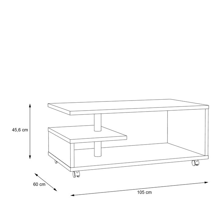 Bailey Coffee Table in Concrete Grey - TidySpaces