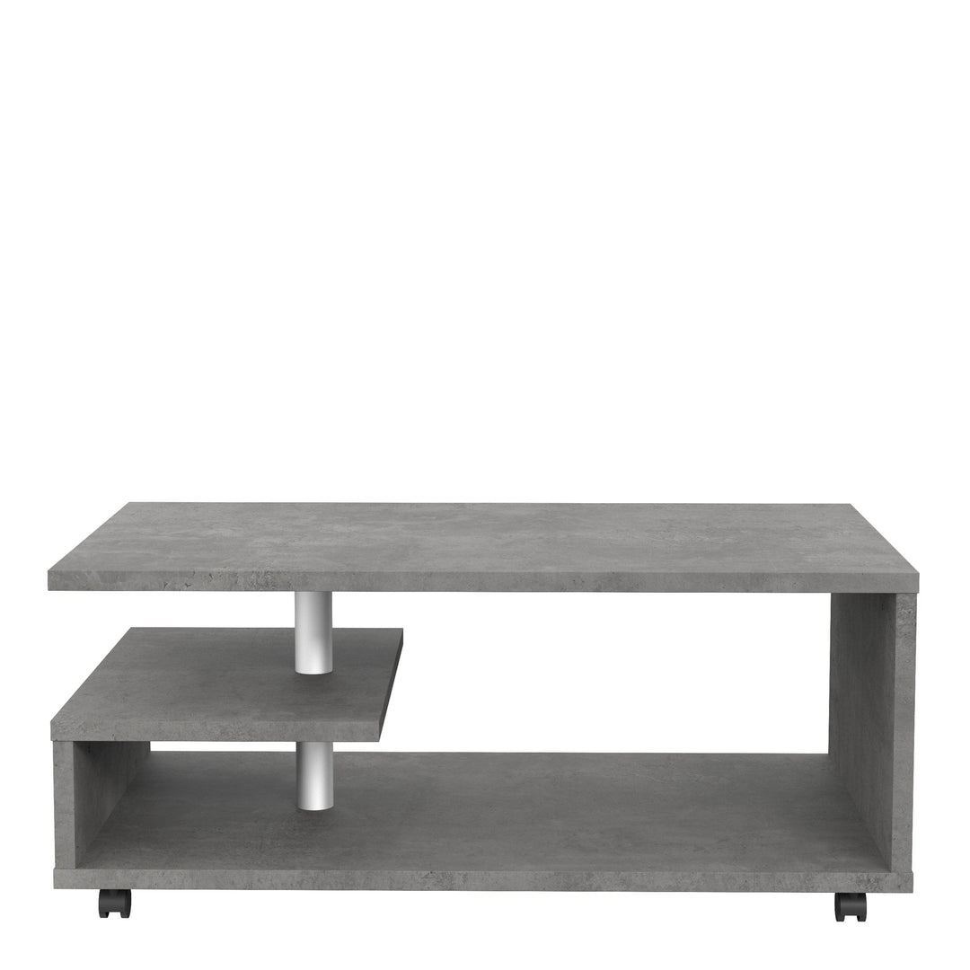 Bailey Coffee Table in Concrete Optic Dark Grey - TidySpaces