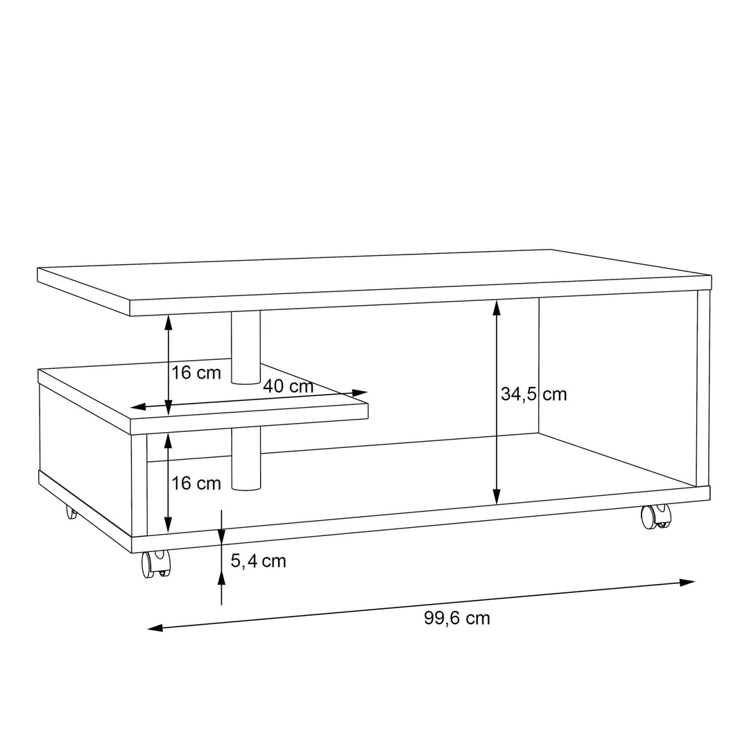 Bailey Coffee Table in Old Vintage Wood - TidySpaces