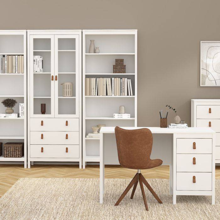 Barcelona Bookcase in White - TidySpaces