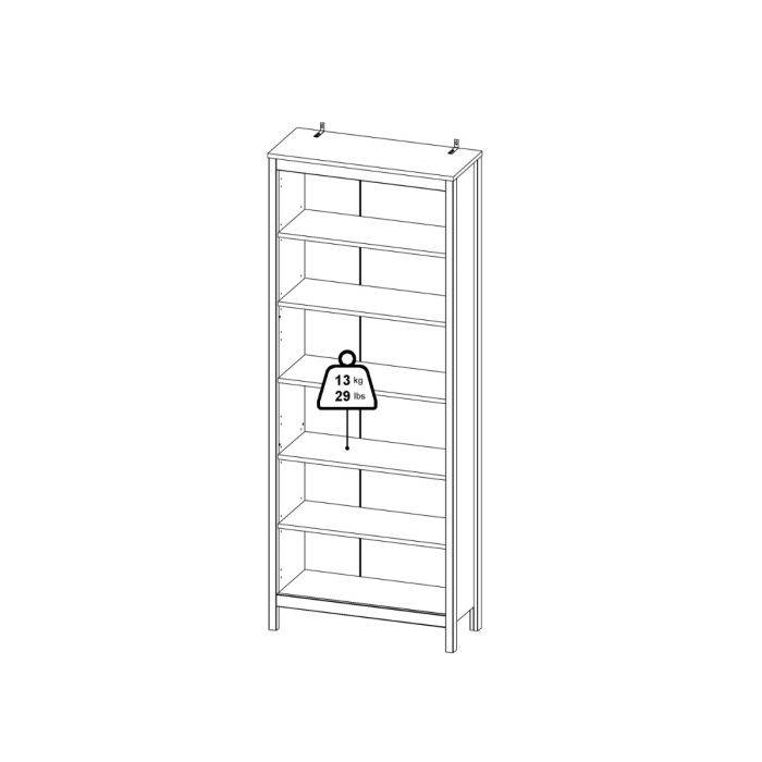 Barcelona Bookcase in White - TidySpaces