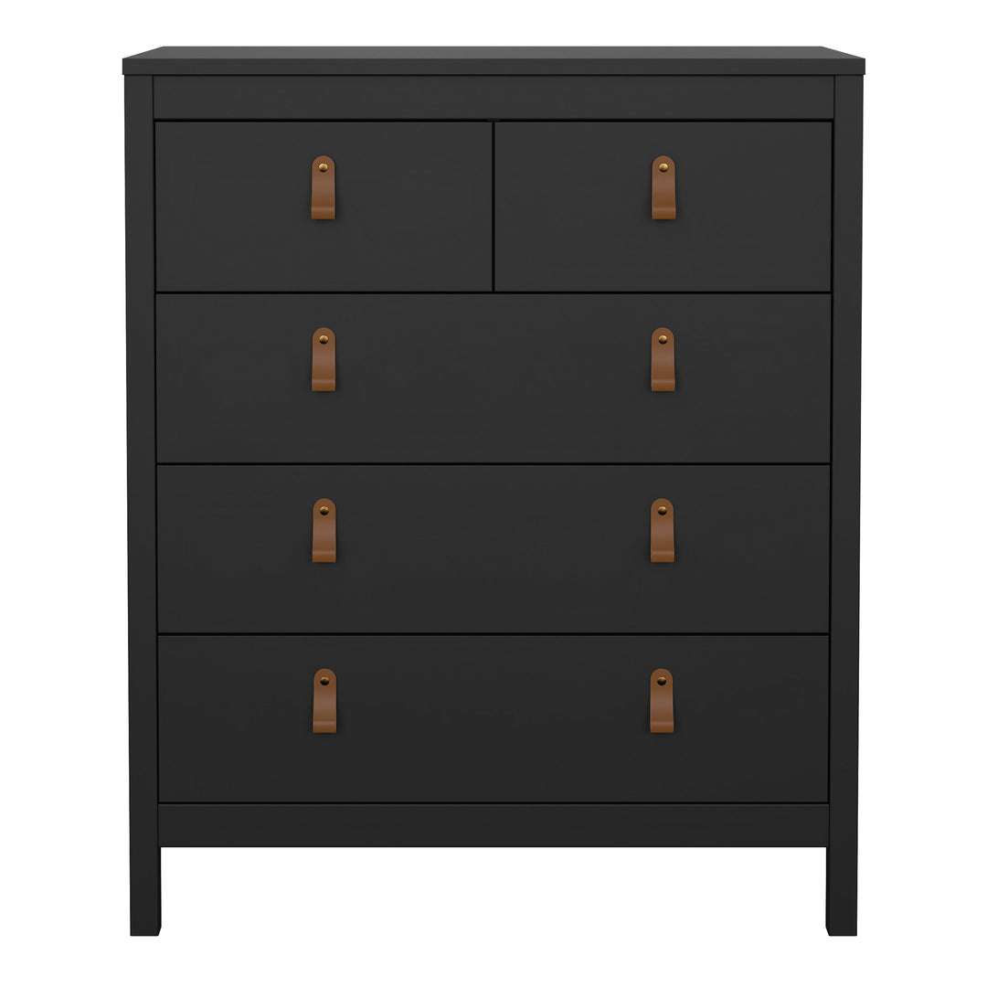 Barcelona Chest 3+2 drawers in Matt Black - TidySpaces