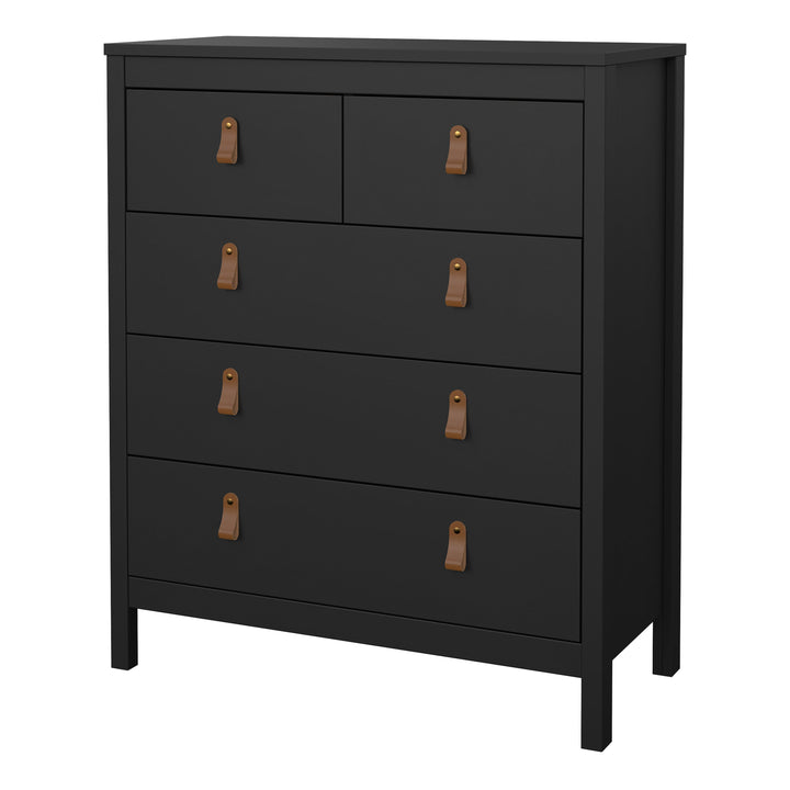 Barcelona Chest 3+2 drawers in Matt Black - TidySpaces