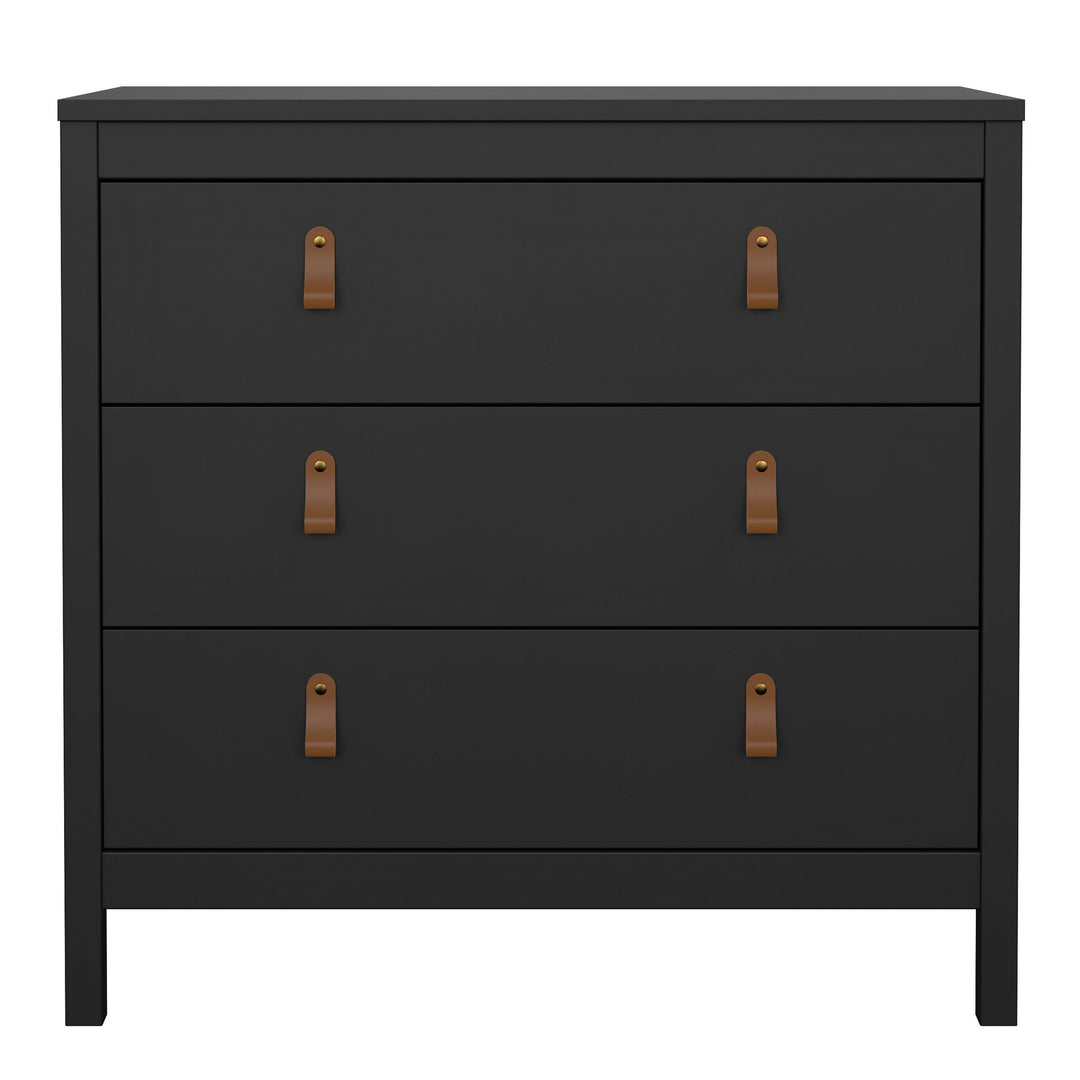 Barcelona Chest 3 drawers in Matt Black - TidySpaces