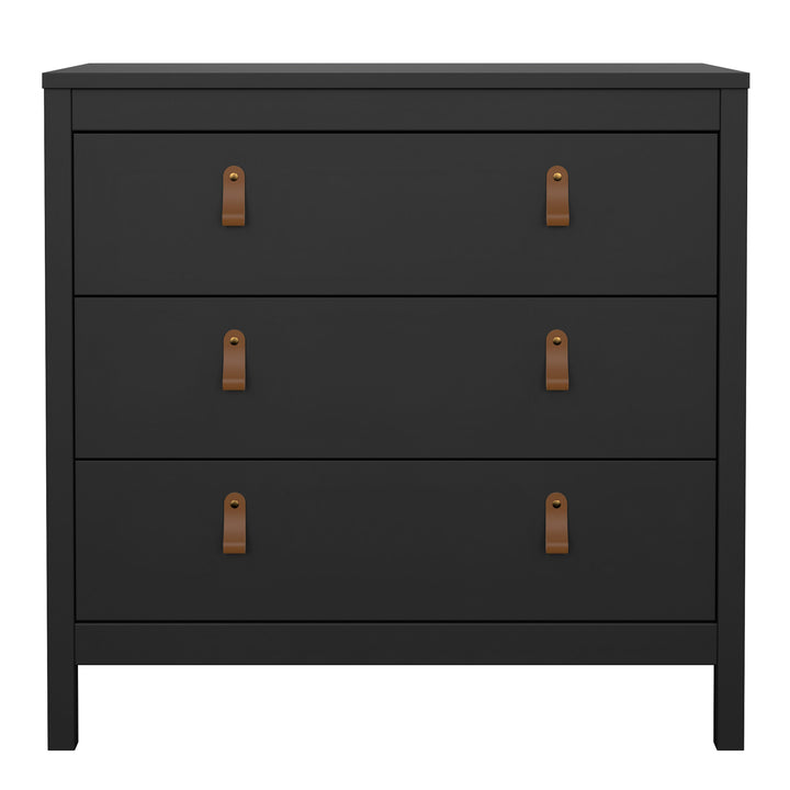 Barcelona Chest 3 drawers in Matt Black - TidySpaces