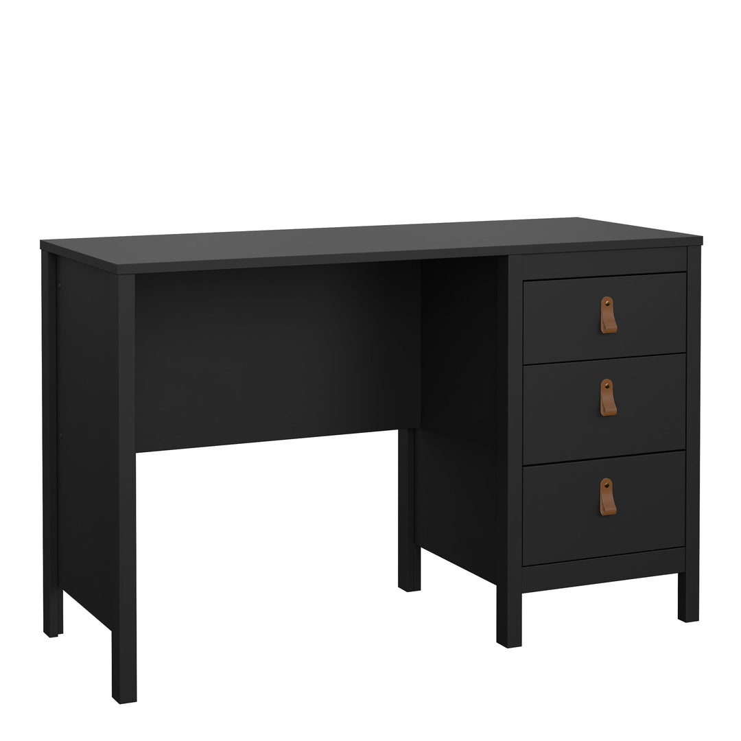 Barcelona Desk 3 drawers Matt Black - TidySpaces