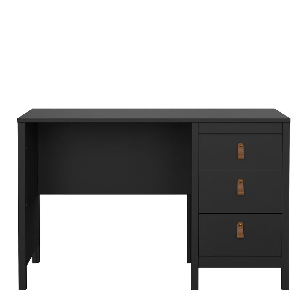 Barcelona Desk 3 drawers Matt Black - TidySpaces