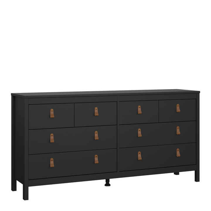 Barcelona Double dresser 4+4 drawers in Matt Black - TidySpaces