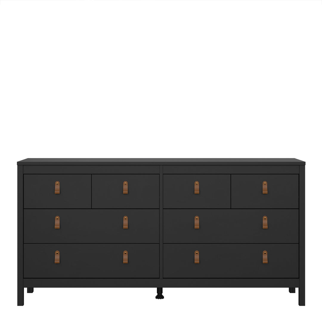 Barcelona Double dresser 4+4 drawers in Matt Black - TidySpaces