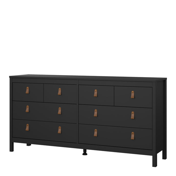 Barcelona Double dresser 4+4 drawers in Matt Black - TidySpaces