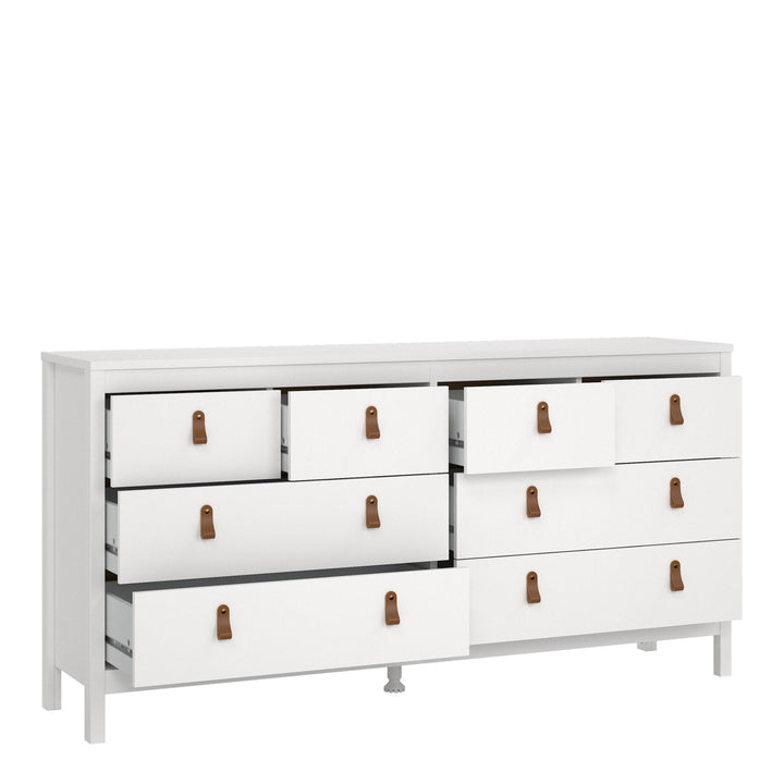 Barcelona Double dresser 4+4 drawers in White - TidySpaces