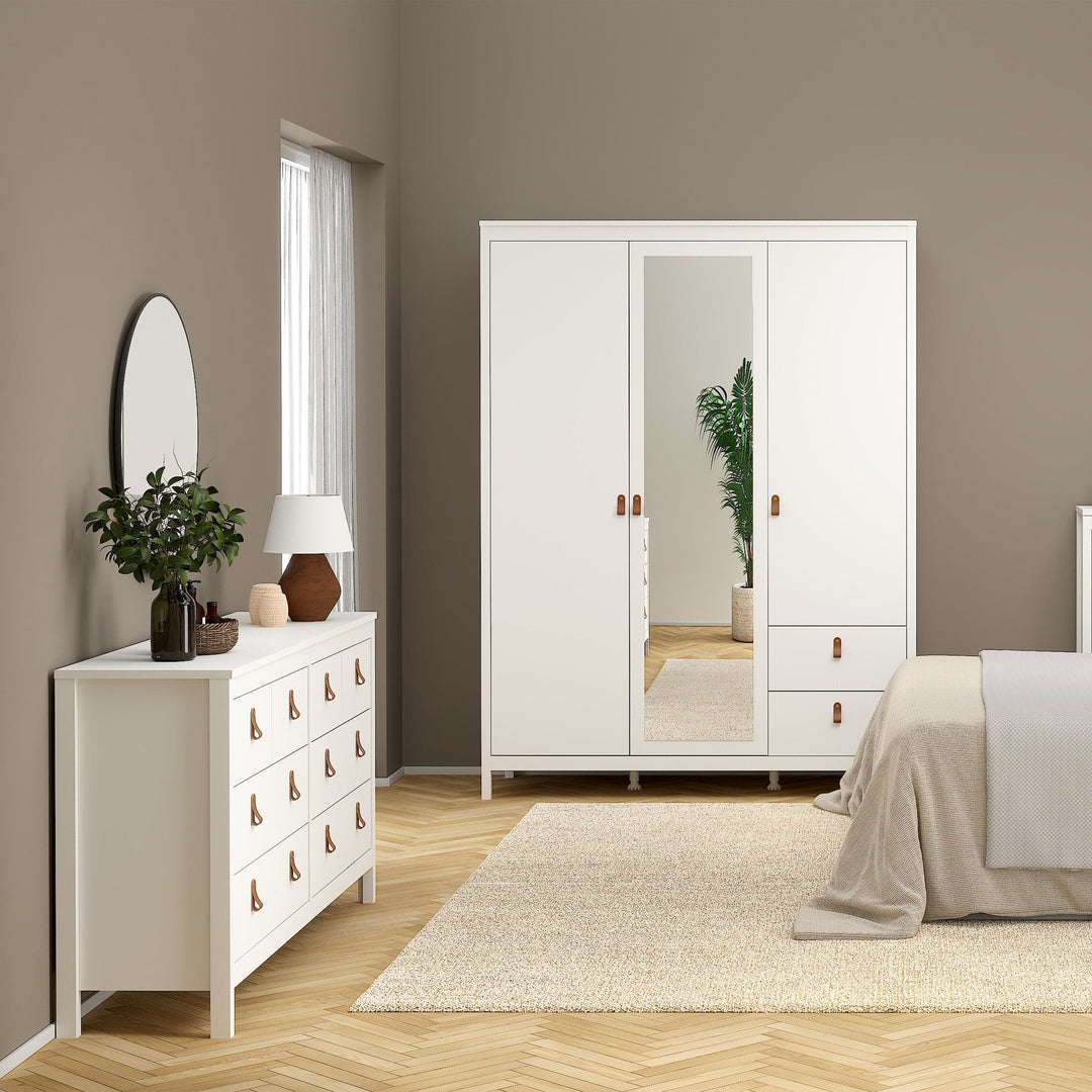 Barcelona Double dresser 4+4 drawers in White - TidySpaces