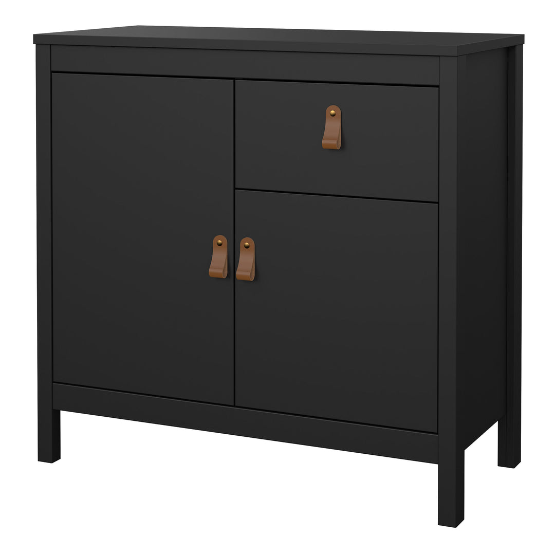 Barcelona Sideboard 2 doors + 1 drawer in Matt Black - TidySpaces