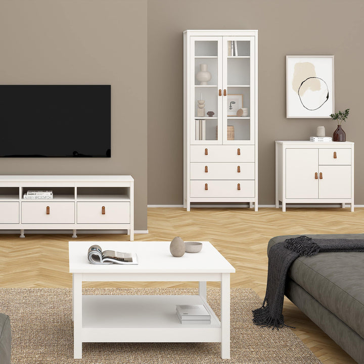 Barcelona Sideboard 2 doors + 1 drawer in White - TidySpaces