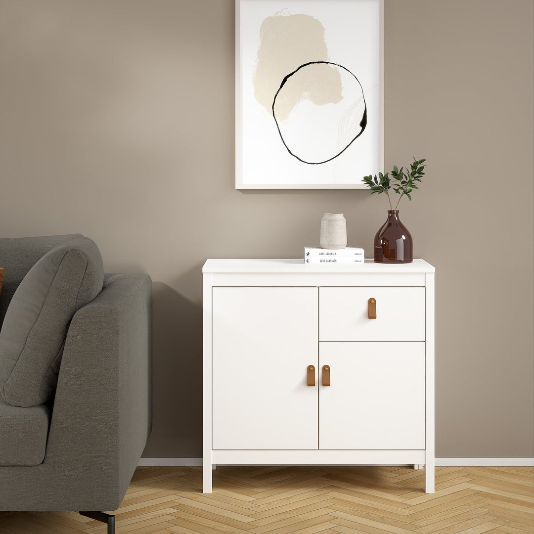 Barcelona Sideboard 2 doors + 1 drawer in White - TidySpaces