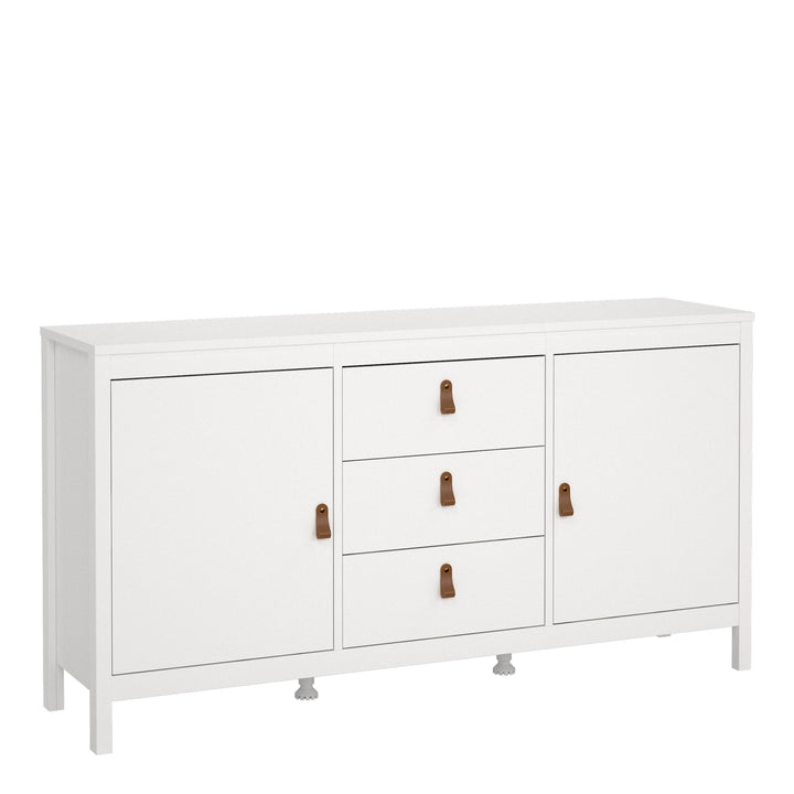 Barcelona Sideboard 2 doors + 3 drawers in White - TidySpaces