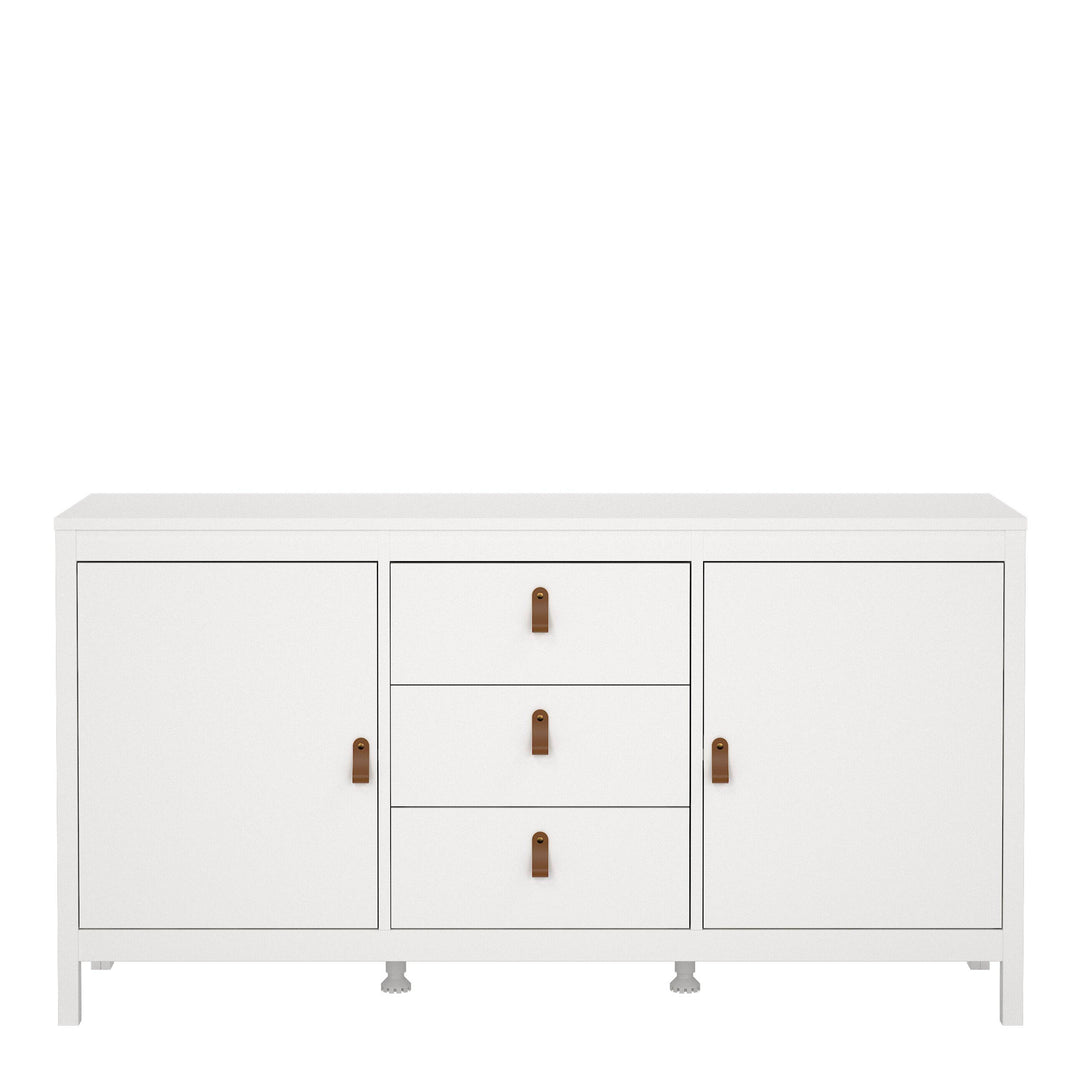 Barcelona Sideboard 2 doors + 3 drawers in White - TidySpaces