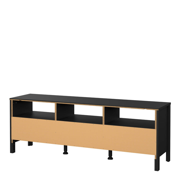 Barcelona Tv-unit 3 drawers in Matt Black - TidySpaces