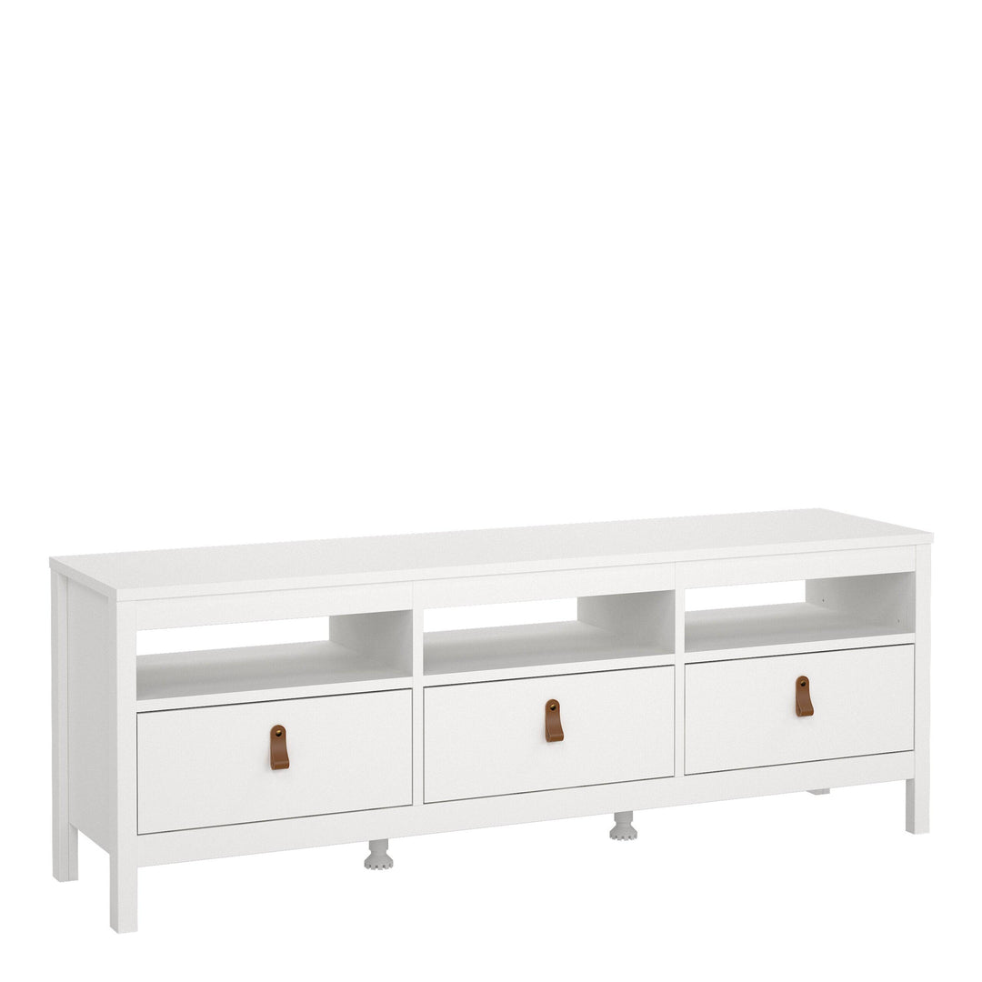 Barcelona Tv-unit 3 drawers in White - TidySpaces