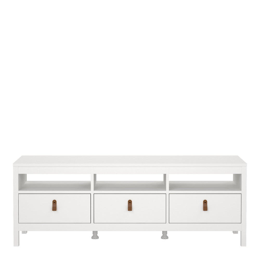 Barcelona Tv-unit 3 drawers in White - TidySpaces