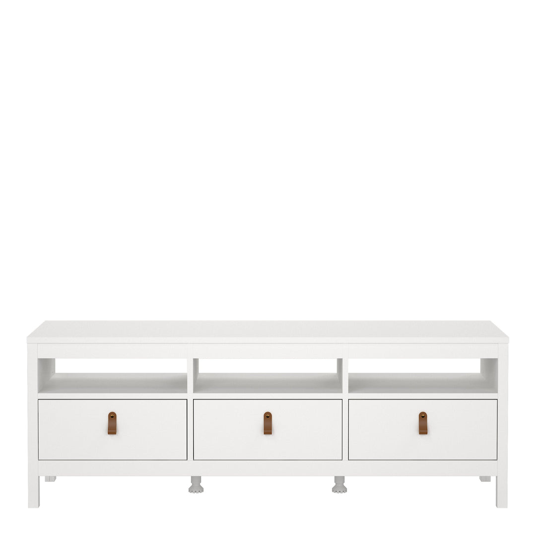 Barcelona Tv-unit 3 drawers in White - TidySpaces