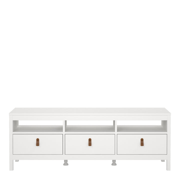 Barcelona Tv-unit 3 drawers in White - TidySpaces