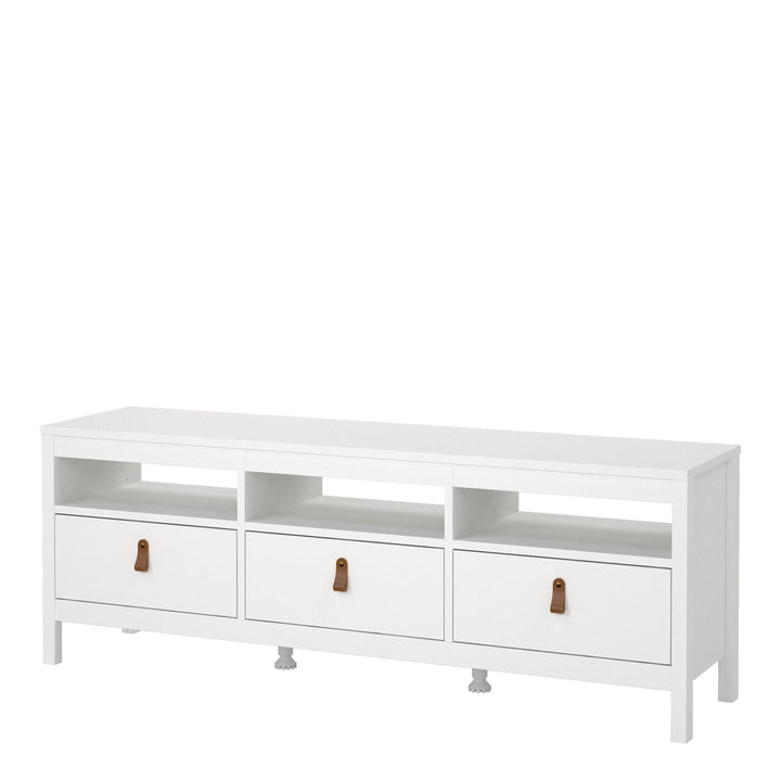 Barcelona Tv-unit 3 drawers in White - TidySpaces