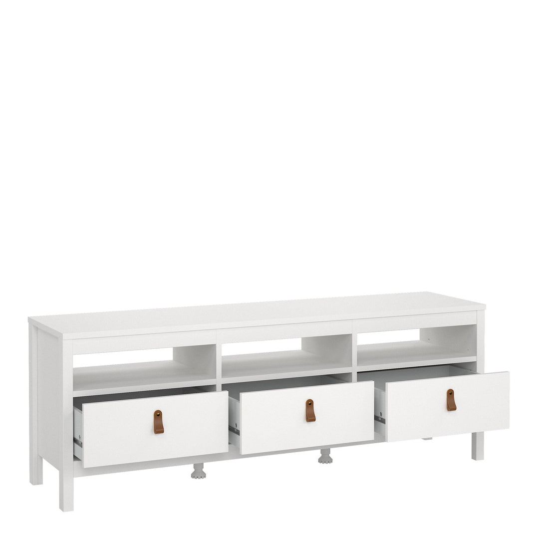 Barcelona Tv-unit 3 drawers in White - TidySpaces