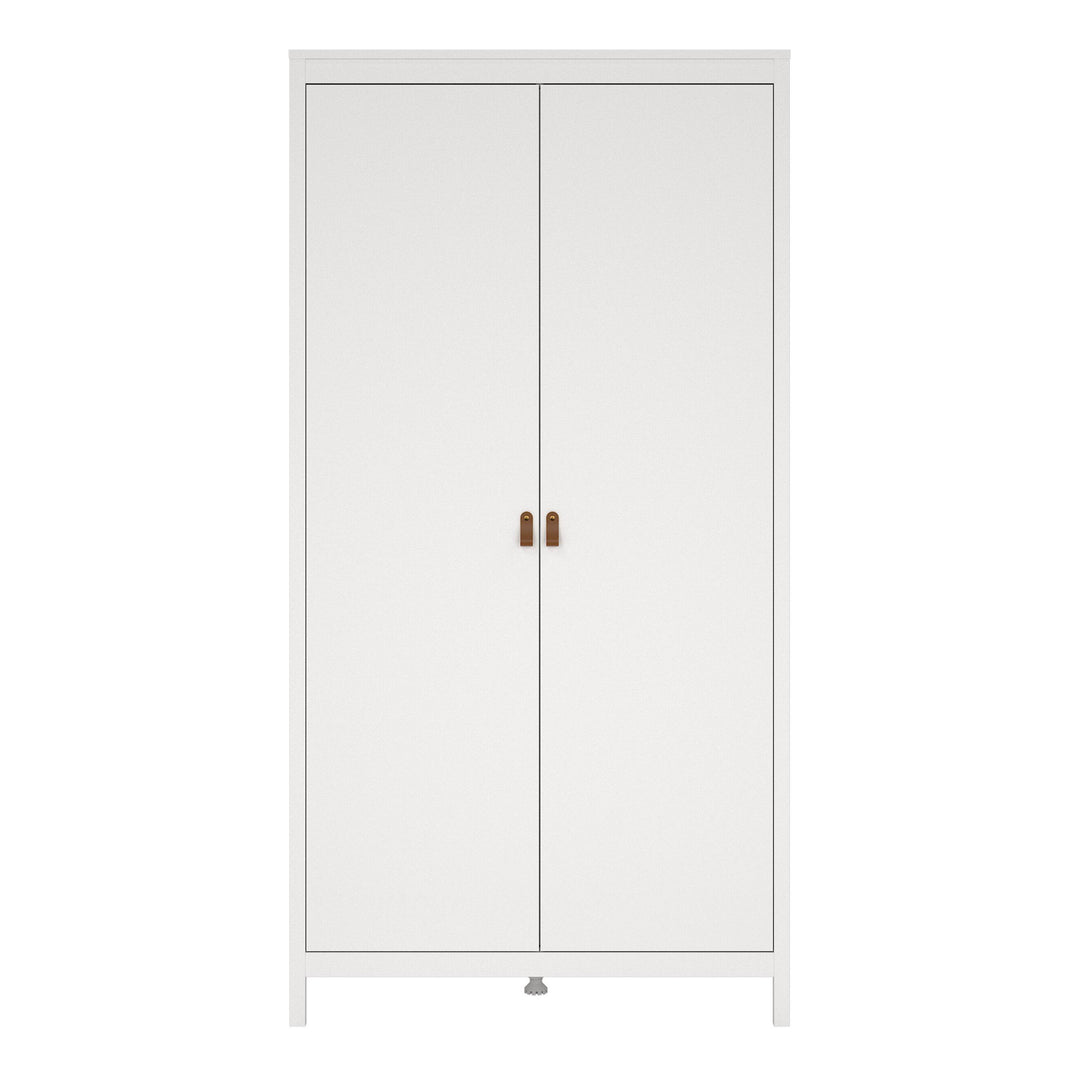 Barcelona Wardrobe with 2 doors in White - TidySpaces