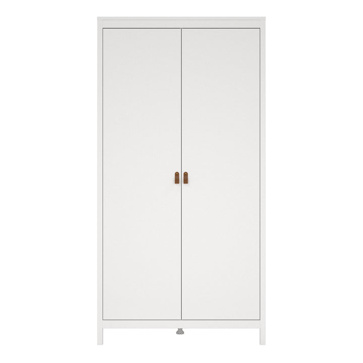 Barcelona Wardrobe with 2 doors in White - TidySpaces