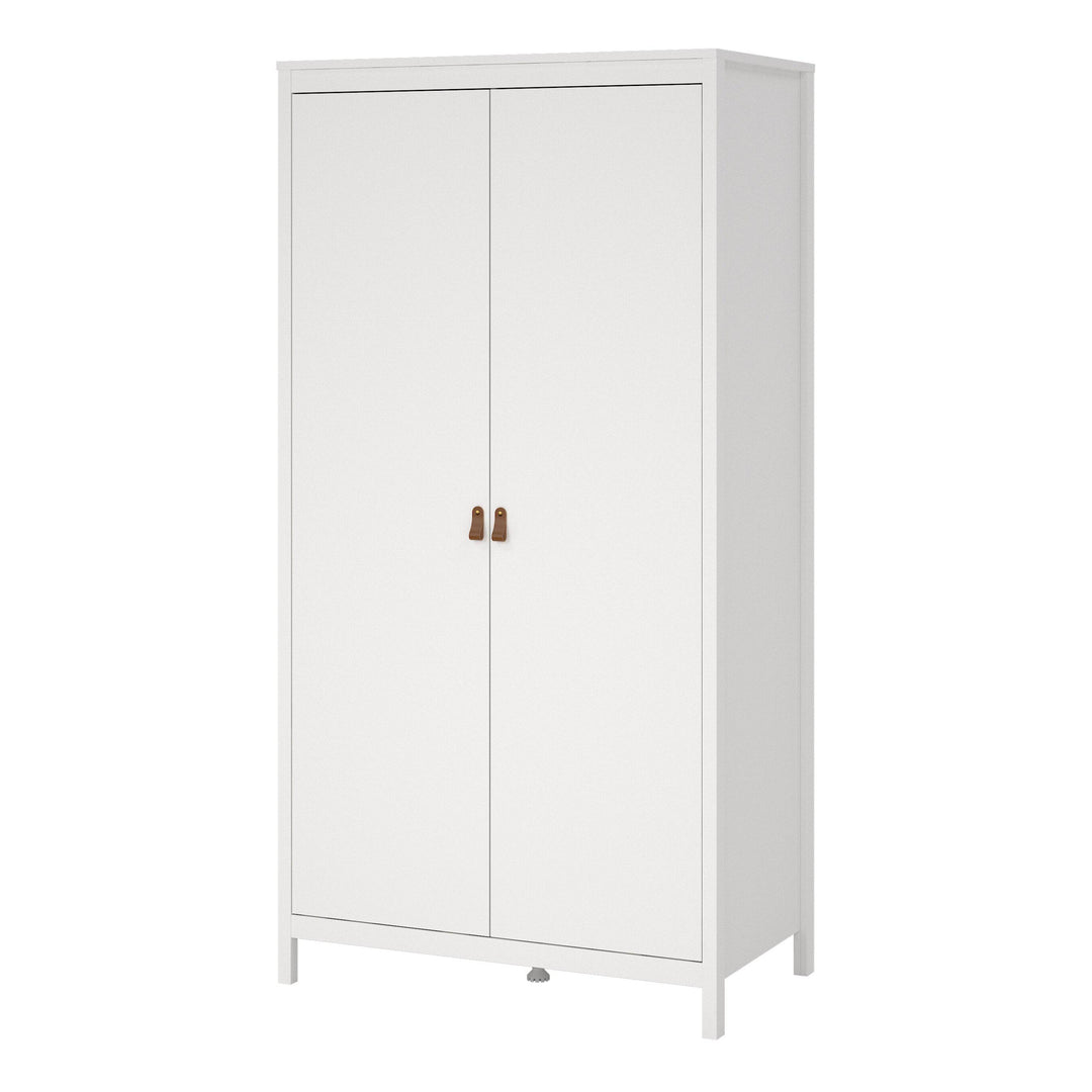 Barcelona Wardrobe with 2 doors in White - TidySpaces