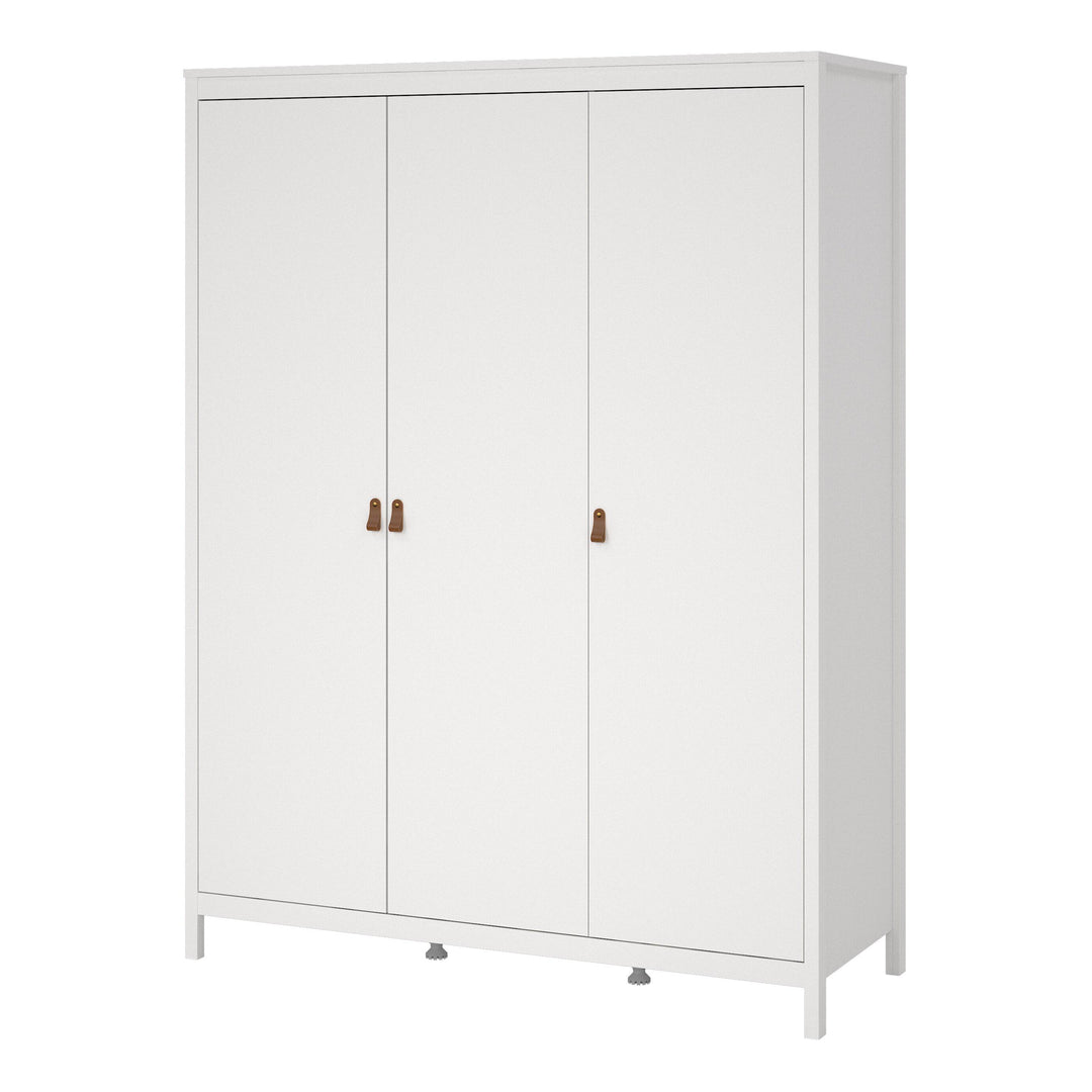 Barcelona Wardrobe with 3 doors in White - TidySpaces